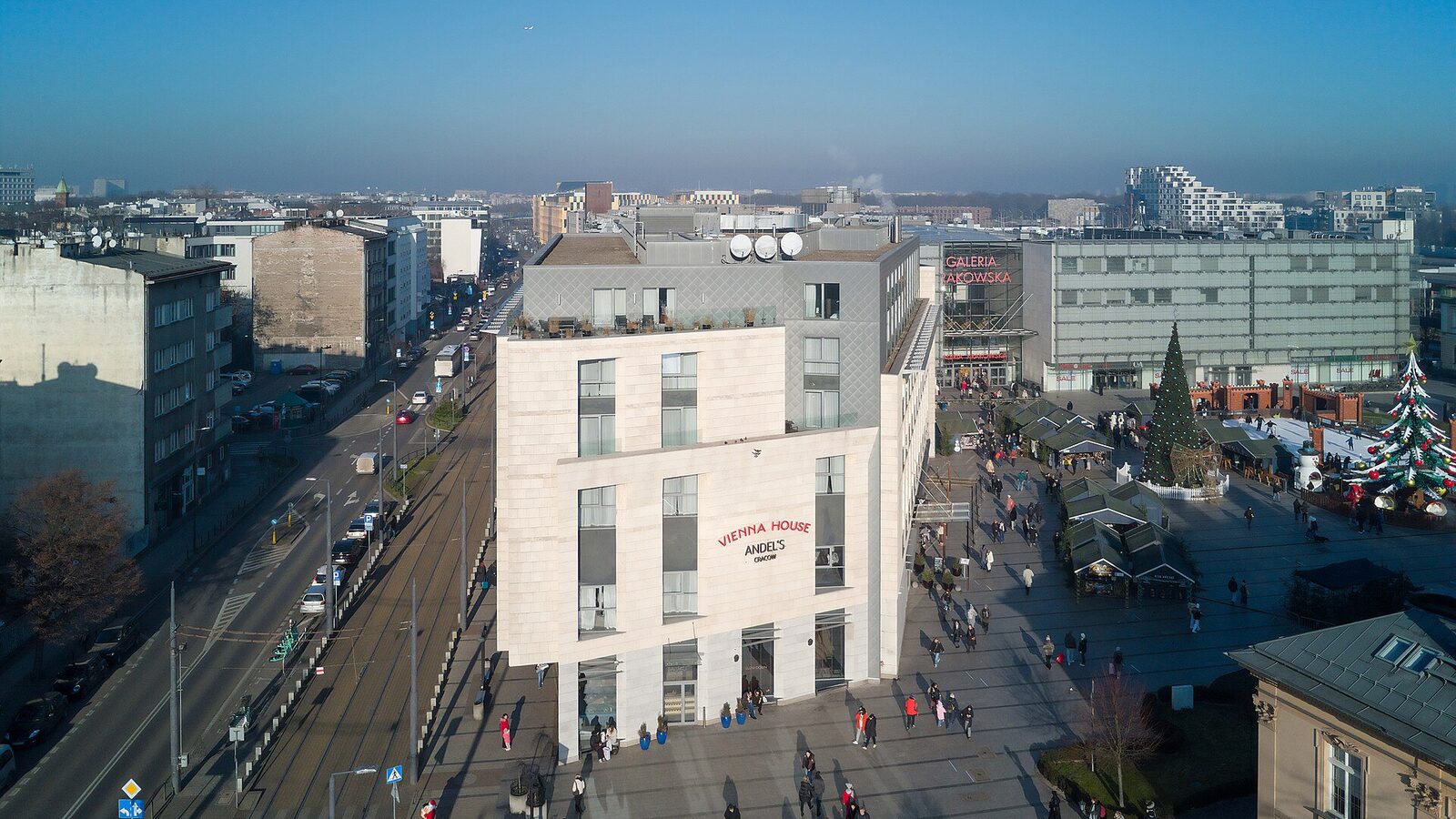 Vienna House Andel’s Cracow, aerial view 2025, Kraków, Poland