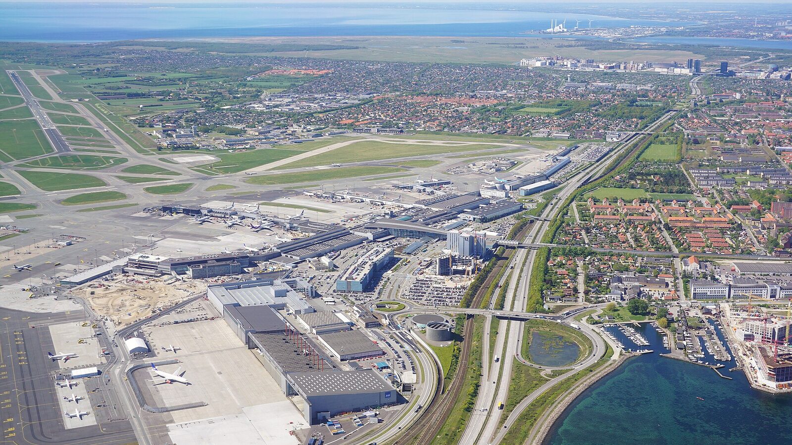 Aerial photograph of Copenhagen Airport