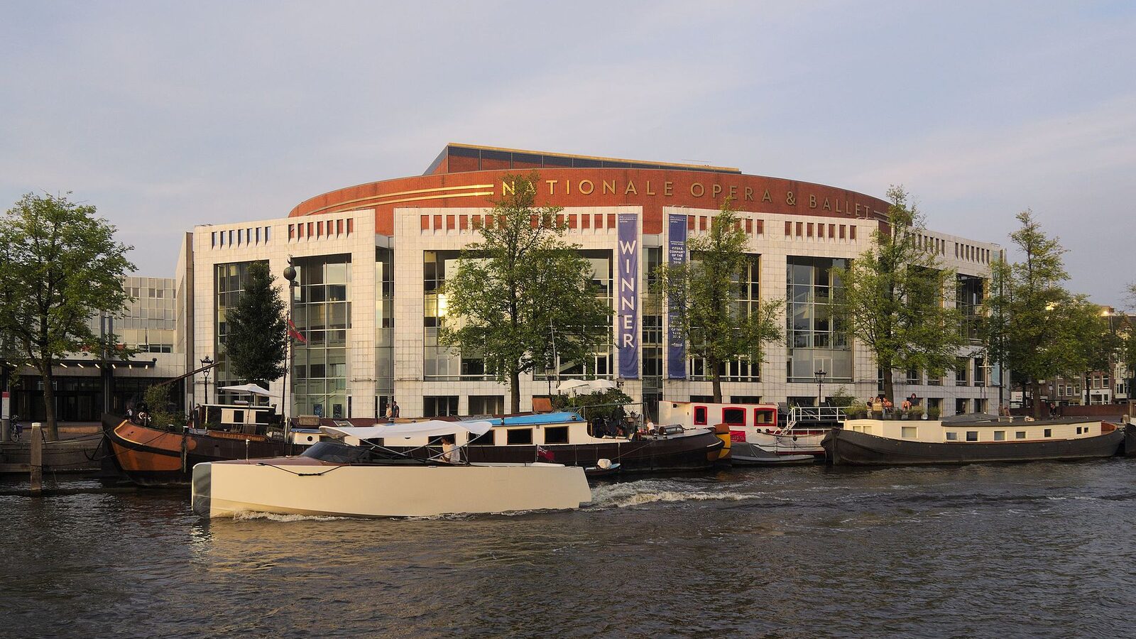 Stopera as seen from across Amstel