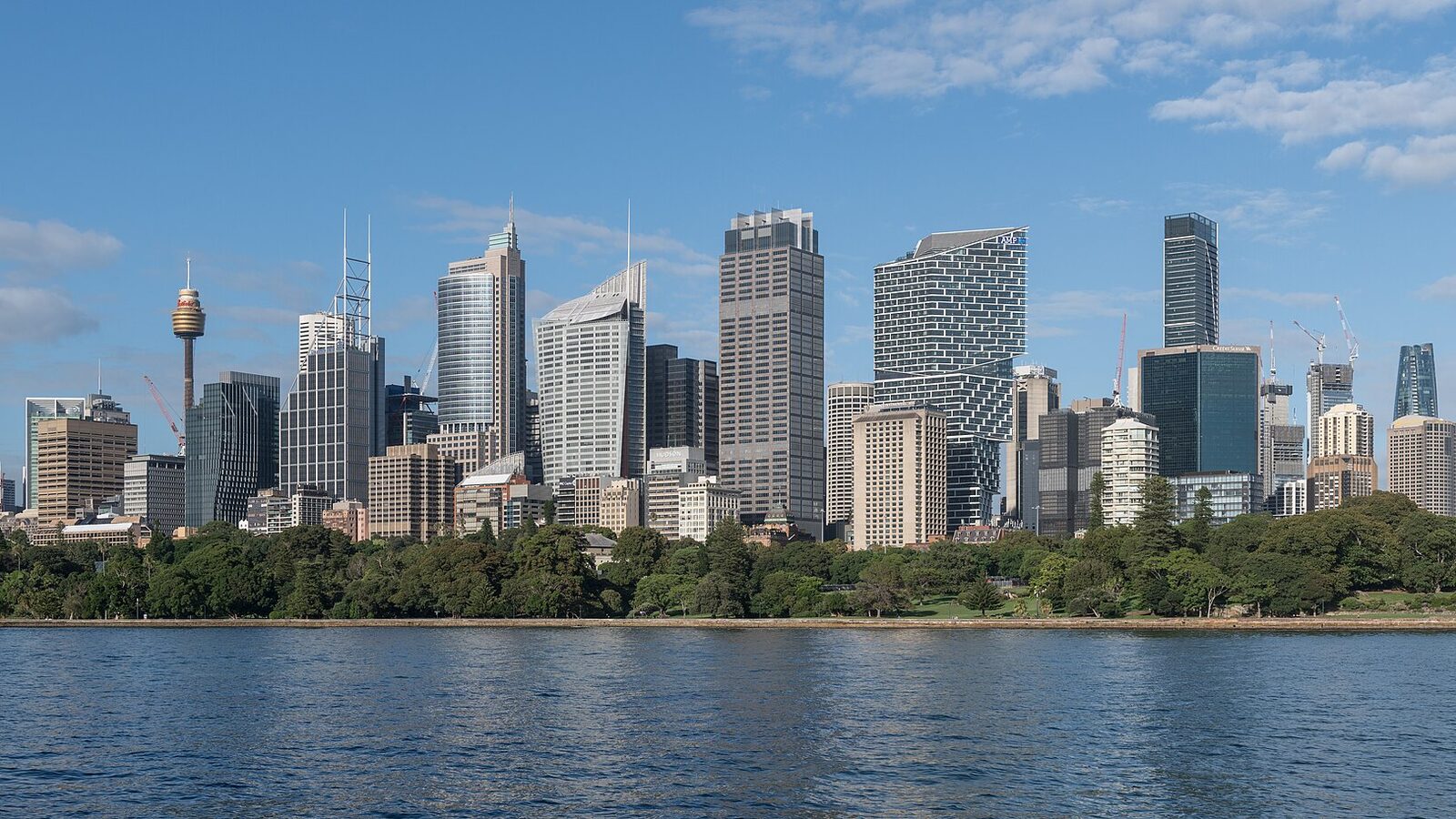 The Sydney central business district skyline seen across the harbour