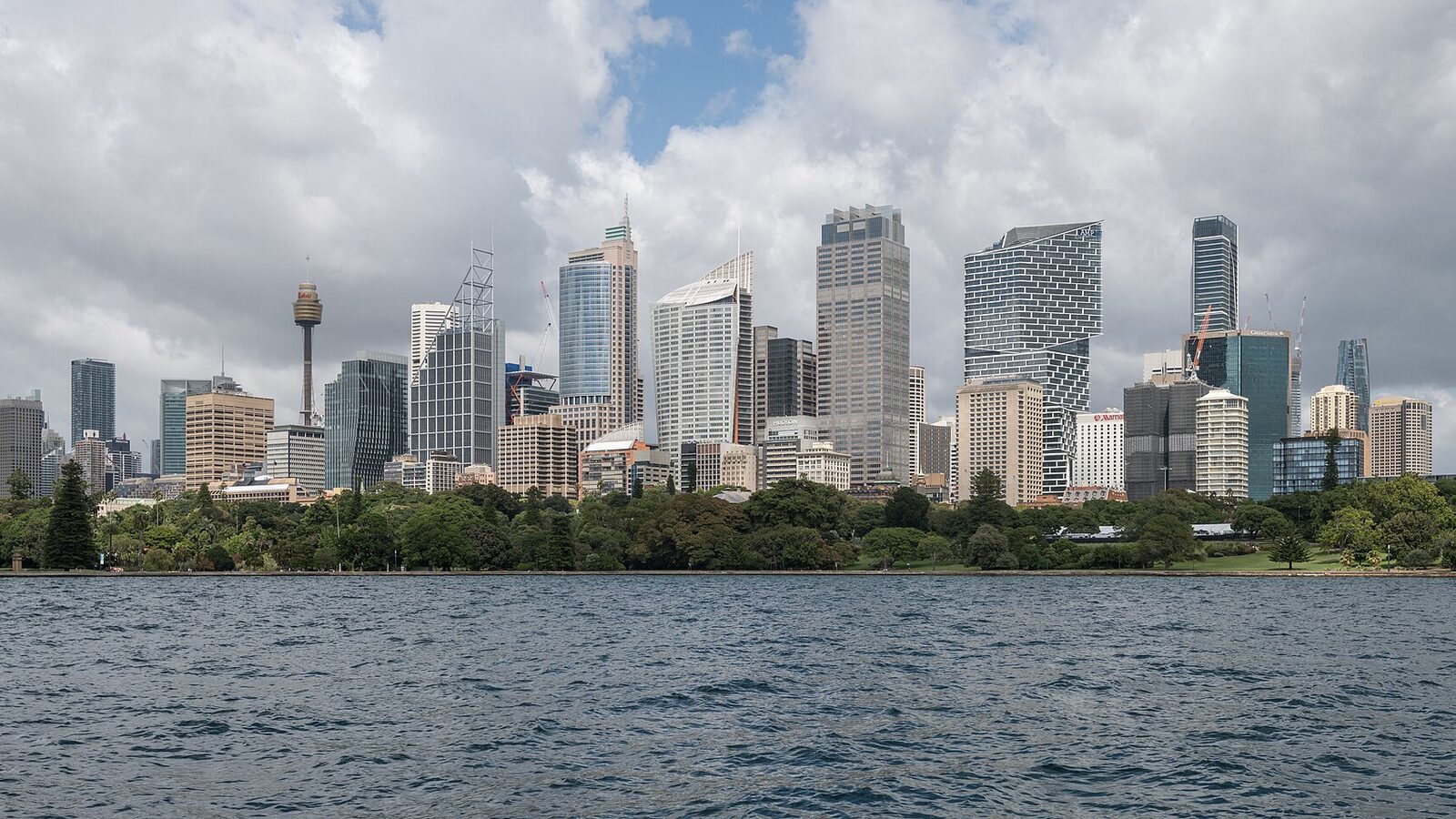 An east view of Sydney CBD, as seen from Fleet Steps