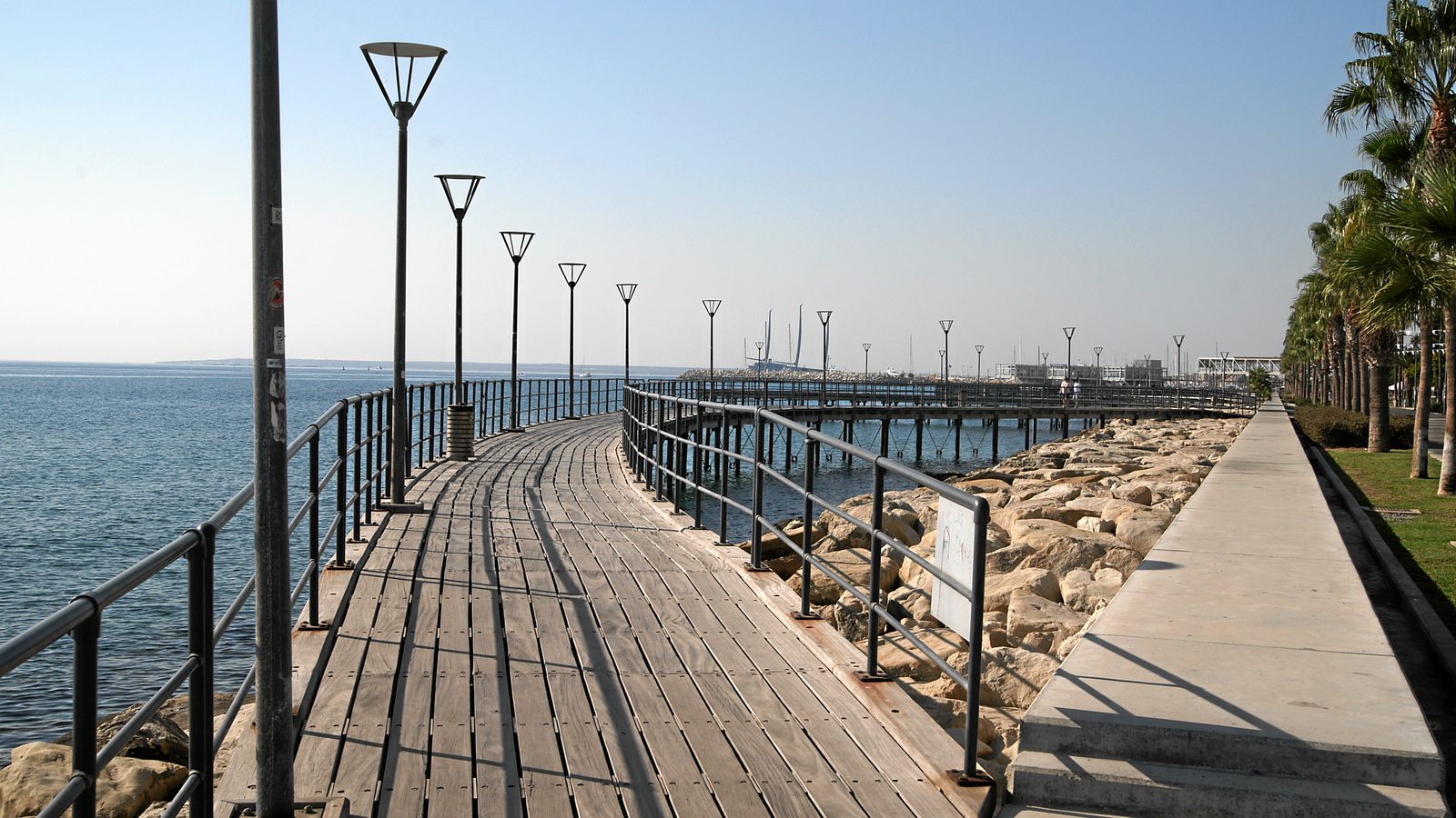 The seafront promenade in Limassol, Cyprus