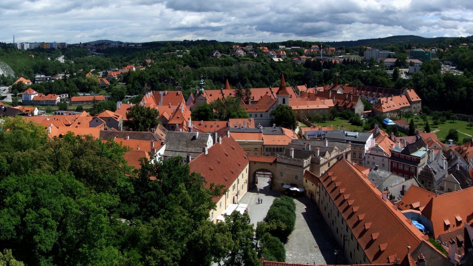 Panorama of Český Krumlov, Czechia