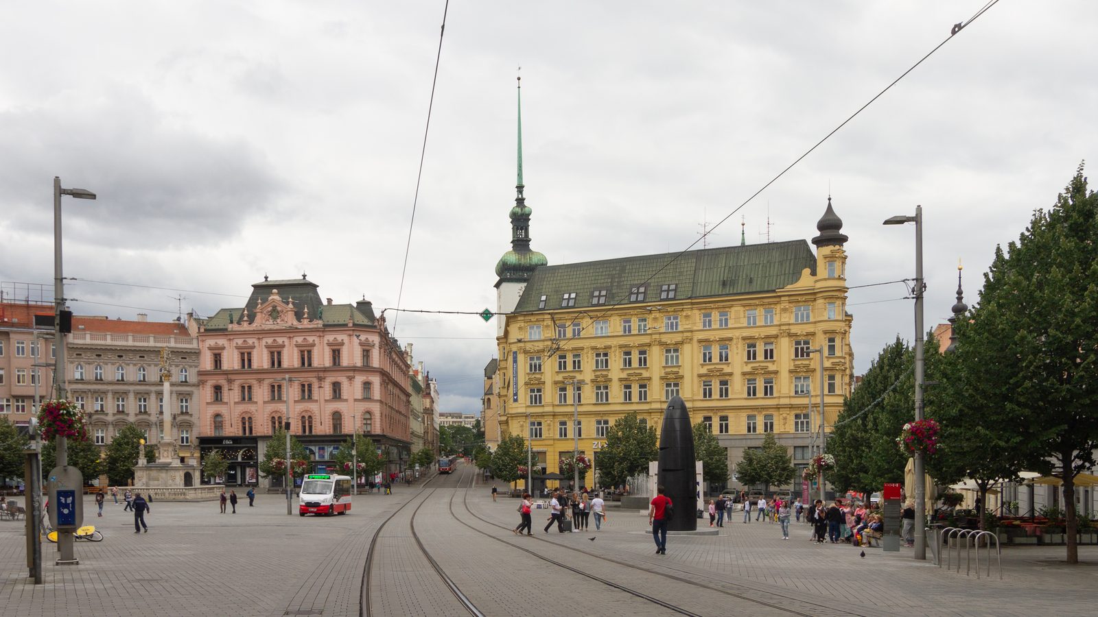 Náměstí Svobody, the main square of Brno, Czechia
