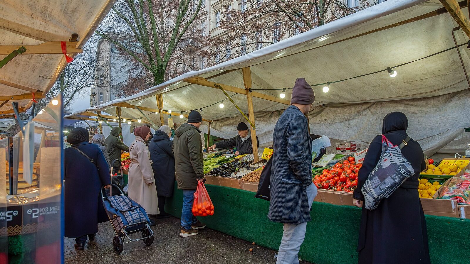 Maybachufer weekly market in Berlin Neukölln