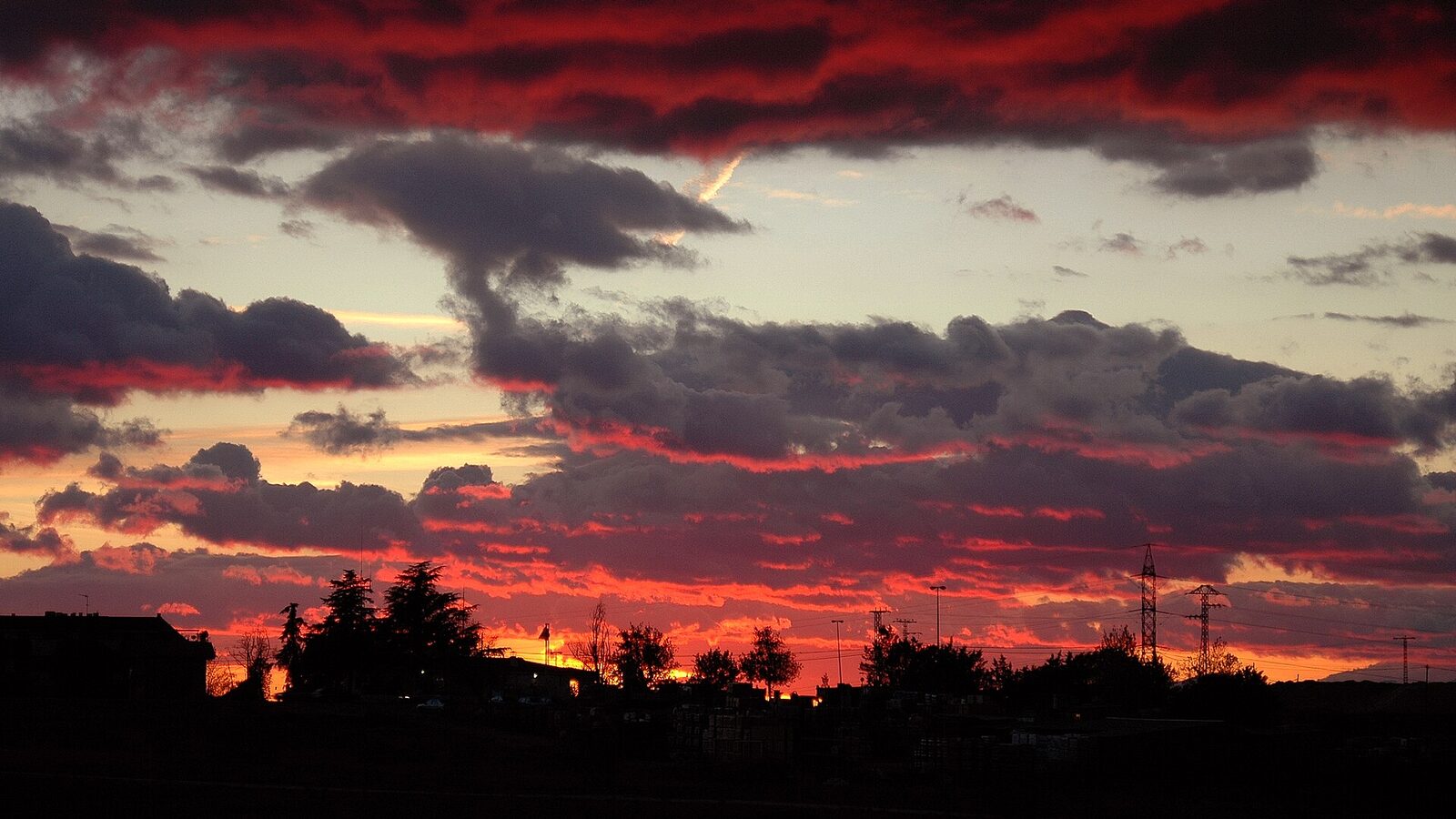 Sunset in Madrid, Spain