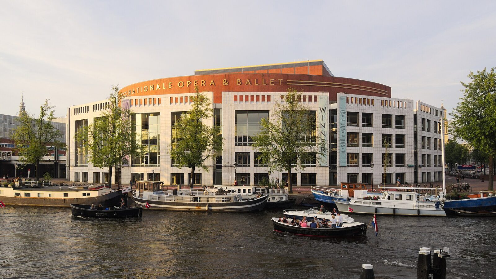 Stopera as seen from across Amstel