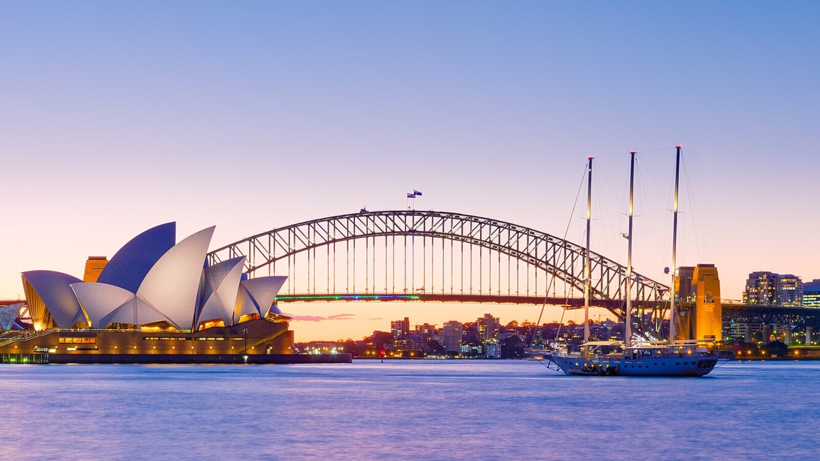 Sydney Opera House and Harbour Bridge Dusk (3) 06 21