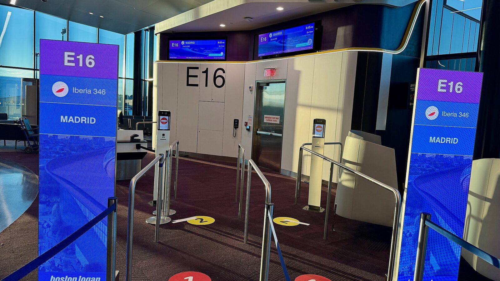 Boston Logan International Airport - Terminal E - Gate E16 - Iberia flight to Madrid