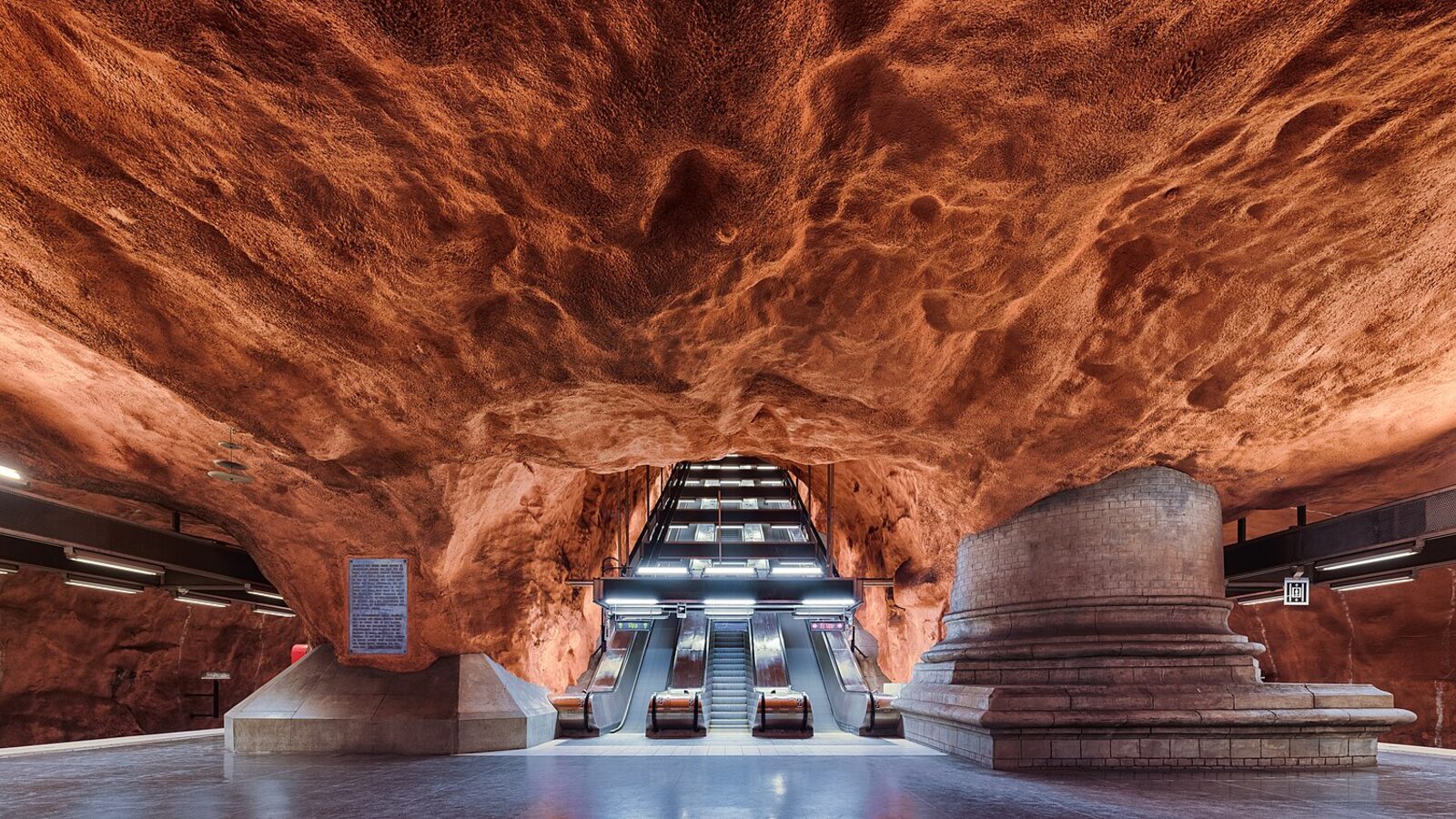 Rådhuset (Court House) underground metro station in Kungsholmen, Stockholm