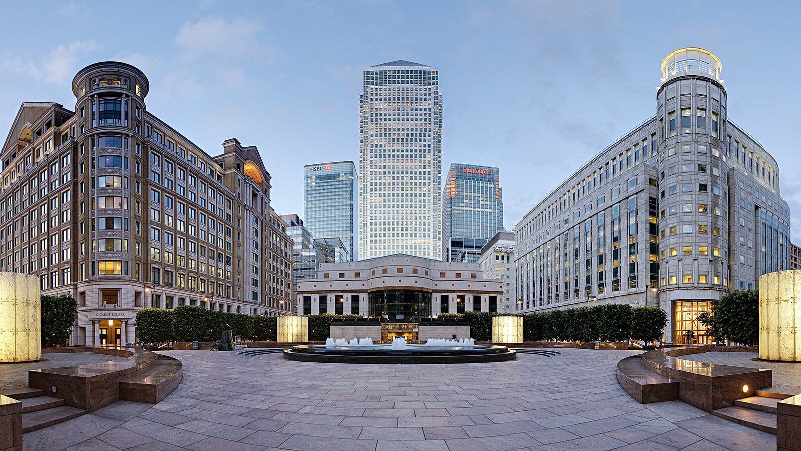 Cabot Square, Canary Wharf June