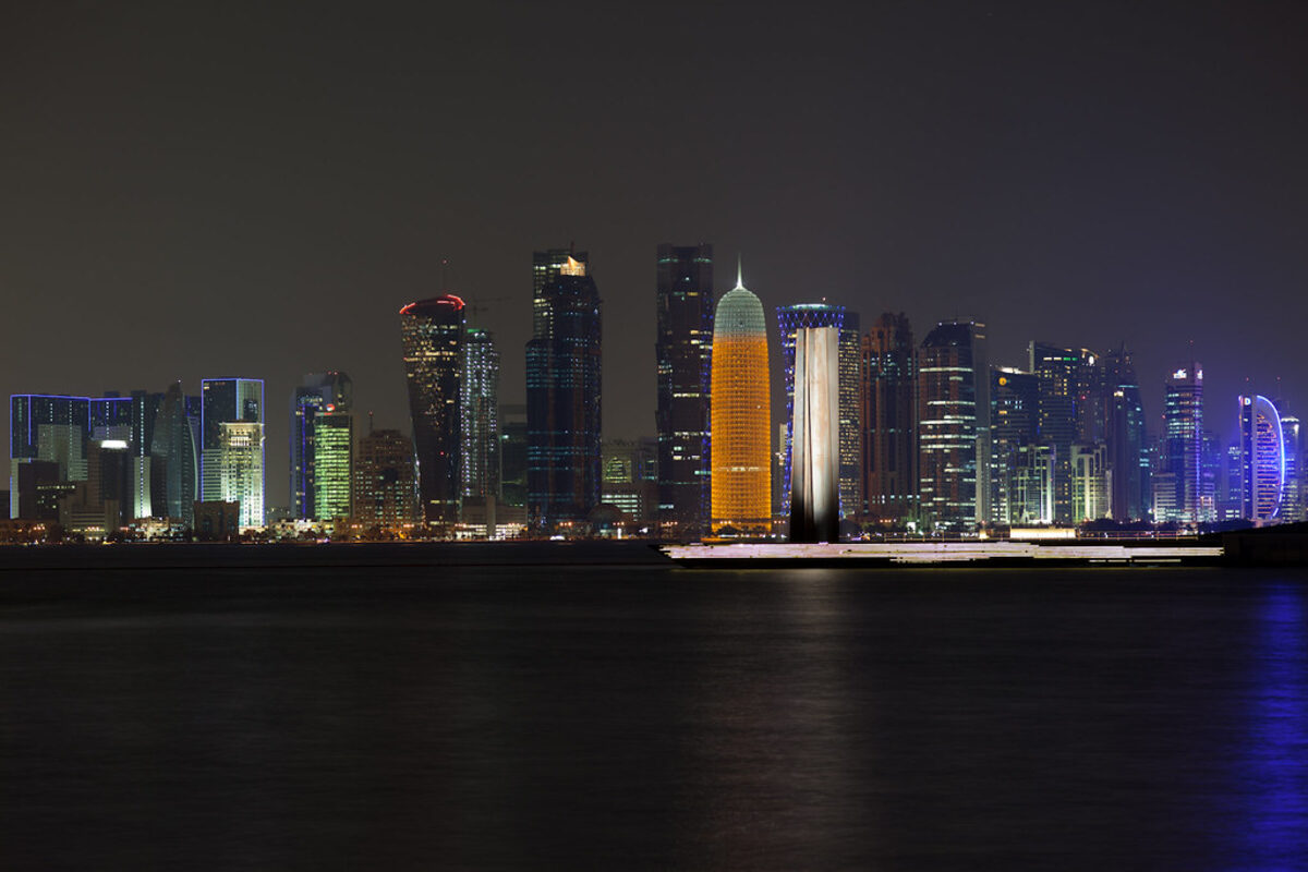 Doha Qatar skyline night